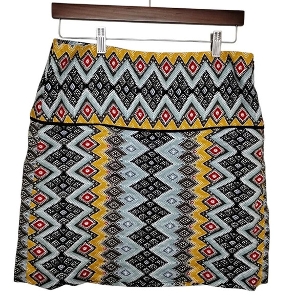 Loft Graphic Print Skirt, Size 6 - Picture 1 of 6